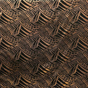 Traditional Polynesian Pattern Polyester Foil Fabric - Red & Black, 60" Width (1 Yard)