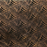 Traditional Polynesian Pattern Polyester Foil Fabric - Red & Black, 60" Width (1 Yard)