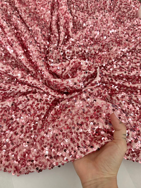 Sequin Velvet Blush