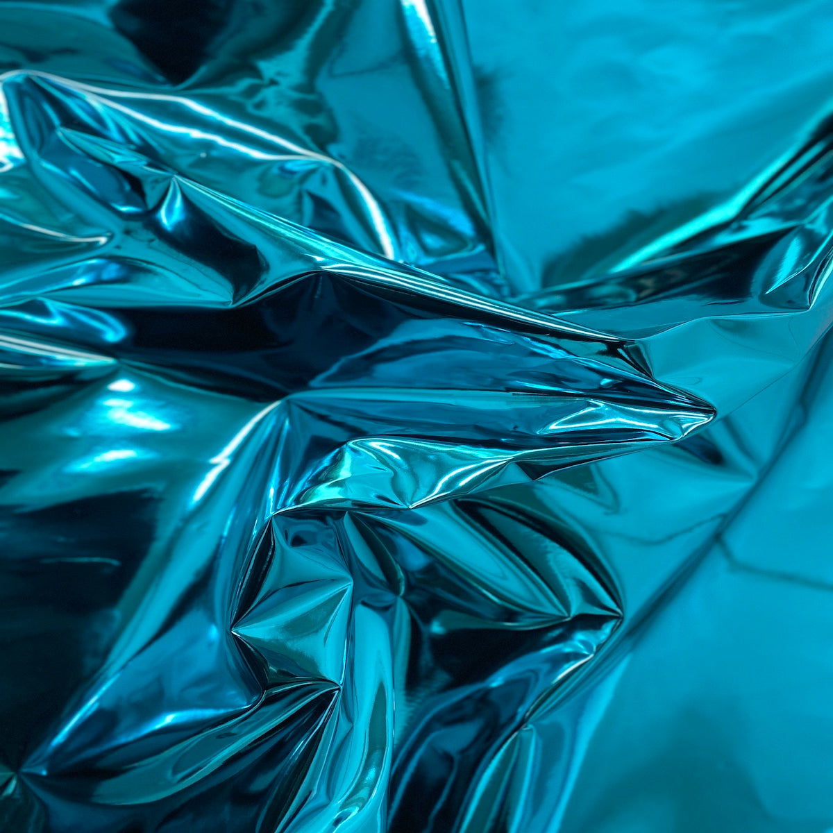 Chrome Reflective Mirror Vinyl Fabric - Silver, 54" Width (1 Yard)