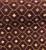 Mercedes Wine Damask Chenille Fabric - Wine Damask, 56" Width (1 Yard)