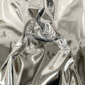Chrome Reflective Mirror Vinyl Fabric - Silver, 54" Width (1 Yard)