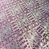 Star Tapa Shine Polyester Foil Fabric - Polynesian Tapa Print, 36" Width (1 Yard)