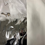 Chrome Reflective Mirror Vinyl Fabric - Silver, 54" Width (1 Yard)