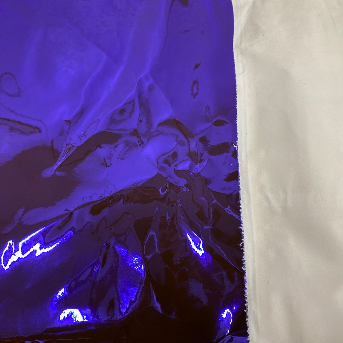Chrome Reflective Mirror Vinyl Fabric - Silver, 54" Width (1 Yard)