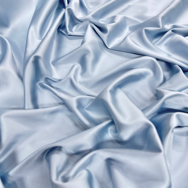 Stretch Crepe Back Satin Dusty Blue