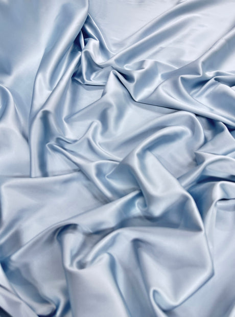 Stretch Crepe Back Satin Dusty Blue