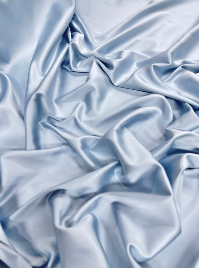 Stretch Crepe Back Satin Dusty Blue