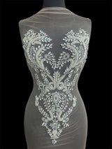 Silver Rhinestone Bodice Appliqué