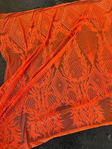 Stretch Sequin Mesh Orange