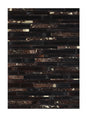 Patchwork PCH213 Hairon Leather Fabric - Multi Geometric Patchwork, Felt Backing, 5' X 7", 7' 6" X 9' 6", 9' X 12" (1 Unit)