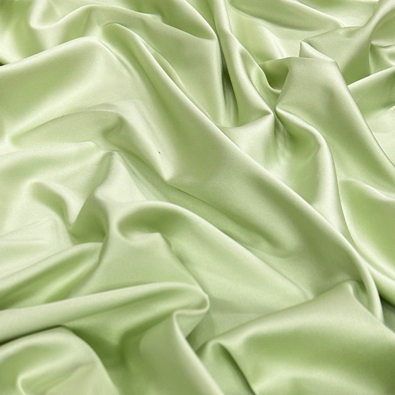 Pistachio Stretch Crepe Back Satin