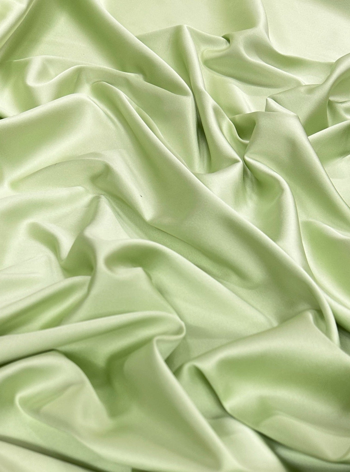Pistachio Stretch Crepe Back Satin