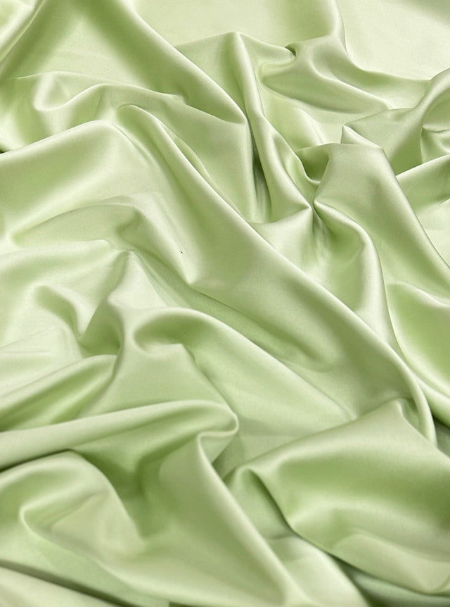 Pistachio Stretch Crepe Back Satin