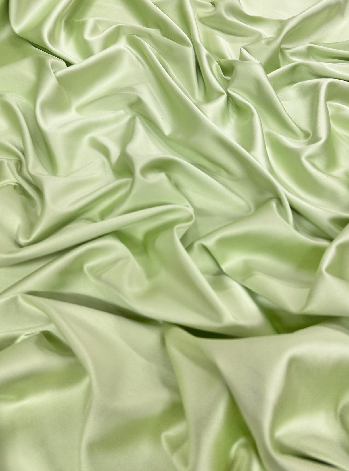 Pistachio Stretch Crepe Back Satin