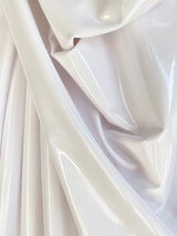 White Glossy Stretch Patent Leather Latex