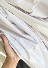 White Glossy Stretch Patent Leather Latex