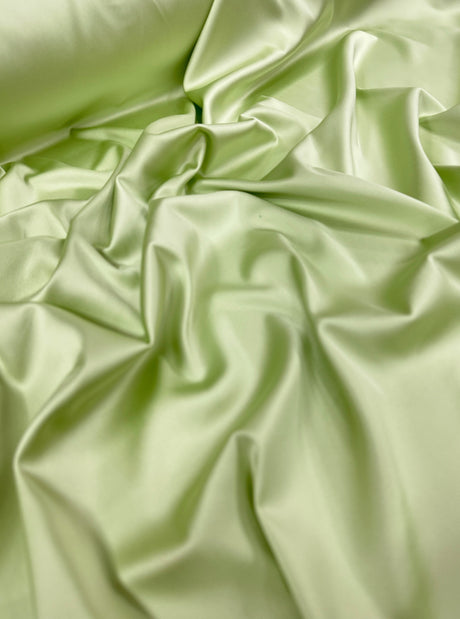 Pistachio Stretch Crepe Back Satin