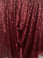 Stretch Sequin Mesh Burgundy