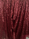 Stretch Sequin Mesh Burgundy