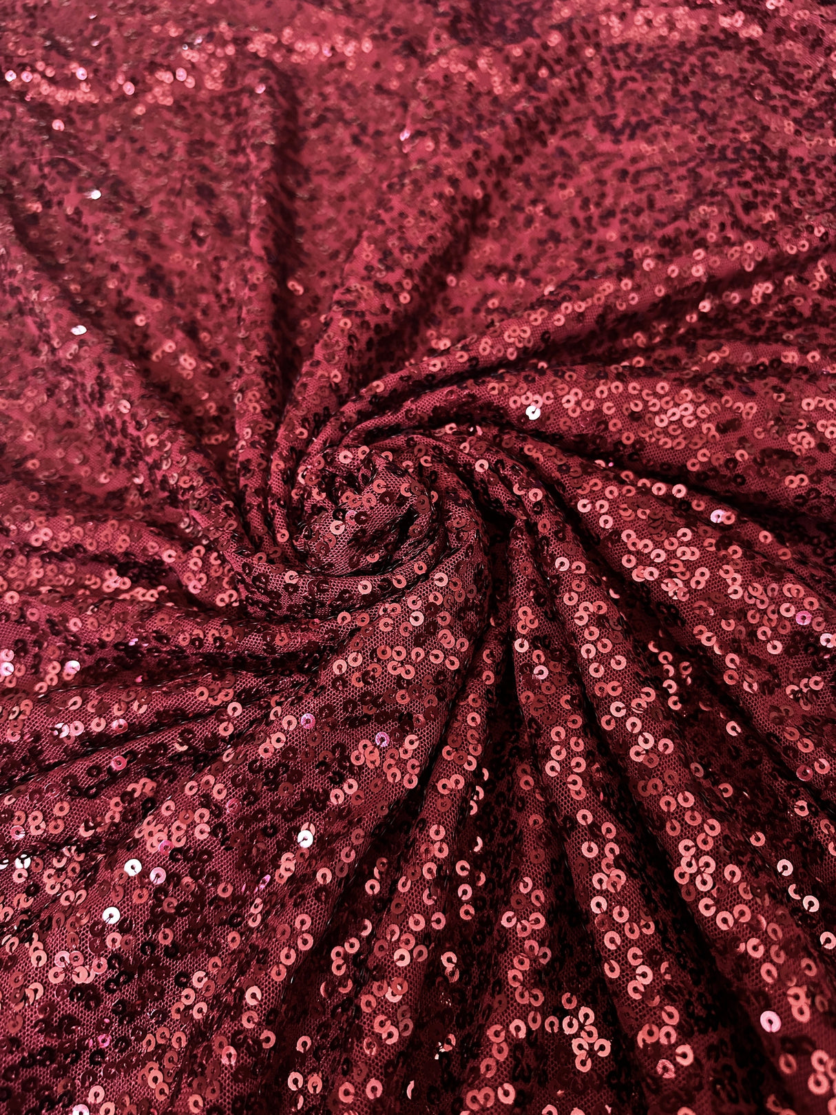 Stretch Sequin Mesh Burgundy