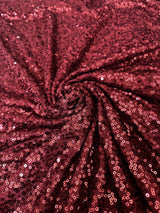 Stretch Sequin Mesh Burgundy