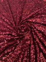 Stretch Sequin Mesh Burgundy
