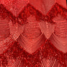 Flamingo Fringe Embroidered Stretch Sequin Fabric - Nylon Spandex Mesh Fabric, Fringe Embroidered Sequin, 60" Width, 12" Pattern Repeat (1 Yard)
