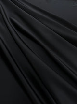 Black Stretch Crepe Back Satin