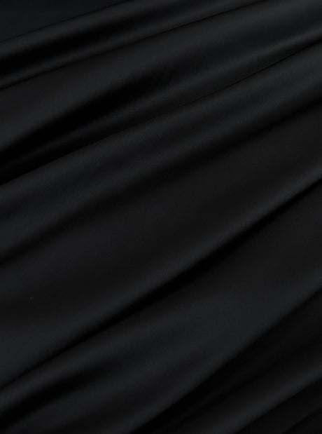 Black Stretch Crepe Back Satin