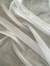 Shimmering White Crystal Organza