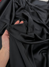 Black Stretch Crepe Back Satin