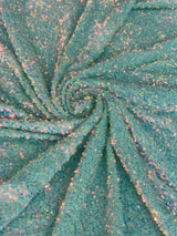 Mint Sequin on Velvet