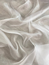 Shimmering White Crystal Organza