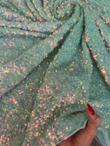 Mint Sequin on Velvet