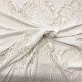 Flamingo Fringe Embroidered Stretch Sequin Fabric - Nylon Spandex Mesh Fabric, Fringe Embroidered Sequin, 60" Width, 12" Pattern Repeat (1 Yard)