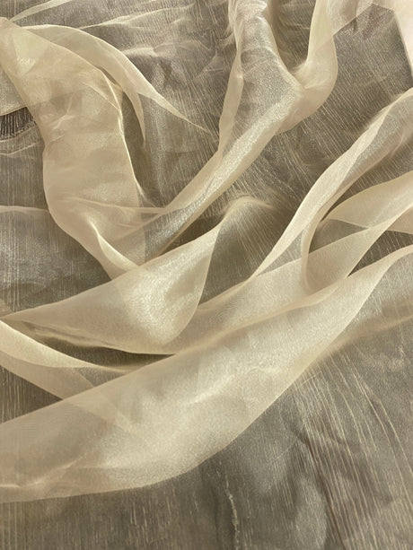 Gold Champagne Crystal Organza