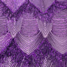 Flamingo Fringe Embroidered Stretch Sequin Fabric - Nylon Spandex Mesh Fabric, Fringe Embroidered Sequin, 60" Width, 12" Pattern Repeat (1 Yard)