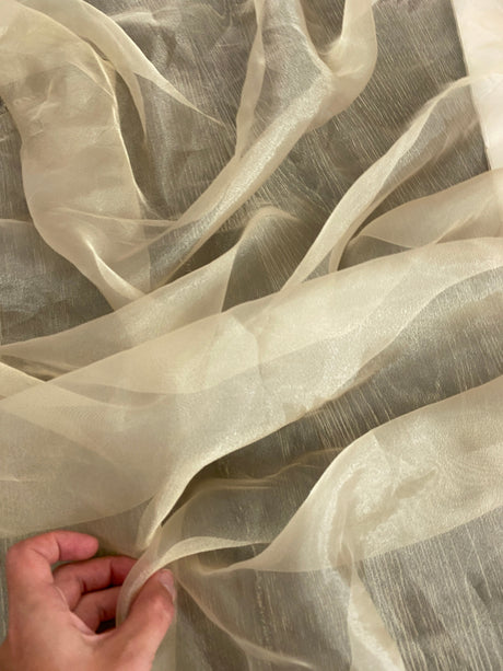 Gold Champagne Crystal Organza