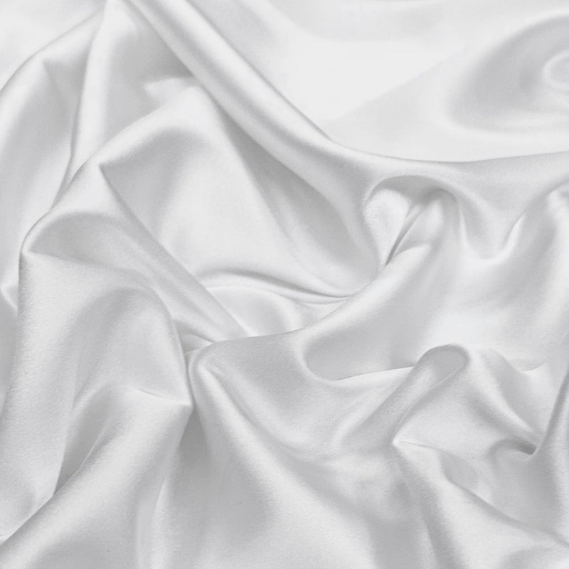 White Stretch Crepe Back Satin