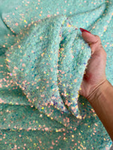 Mint Sequin on Velvet