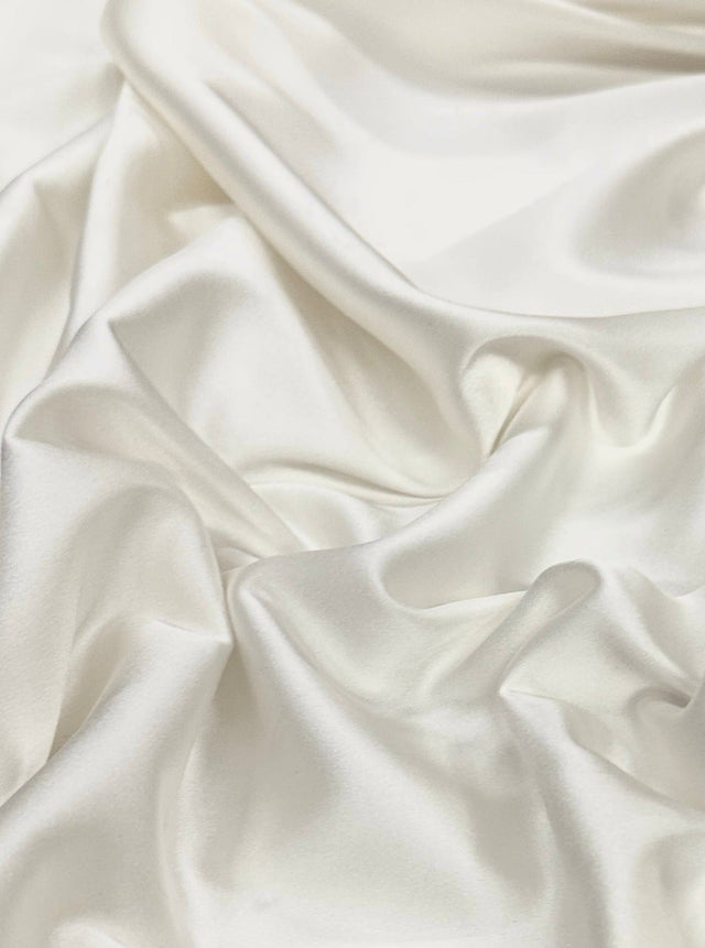Ivory Stretch Crepe Back Satin