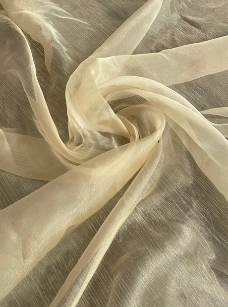 Gold Champagne Crystal Organza