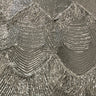Flamingo Fringe Embroidered Stretch Sequin Fabric - Nylon Spandex Mesh Fabric, Fringe Embroidered Sequin, 60" Width, 12" Pattern Repeat (1 Yard)