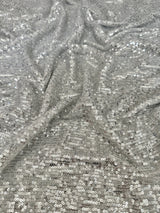 Stretch Sequin on White Mesh