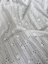 Embroidered Floral Cotton Eyelet