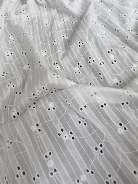 Embroidered Floral Cotton Eyelet
