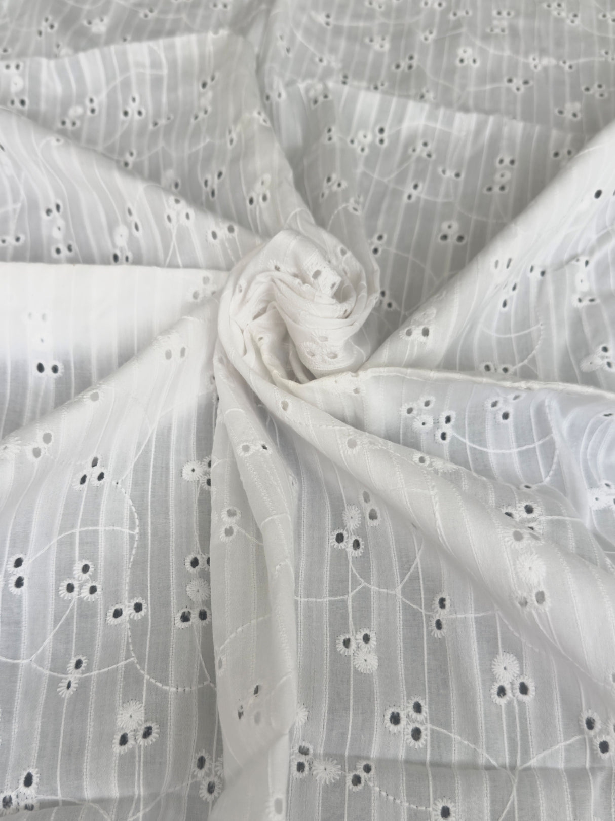 Embroidered Floral Cotton Eyelet