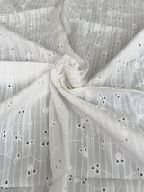 Embroidered Floral Cotton Eyelet