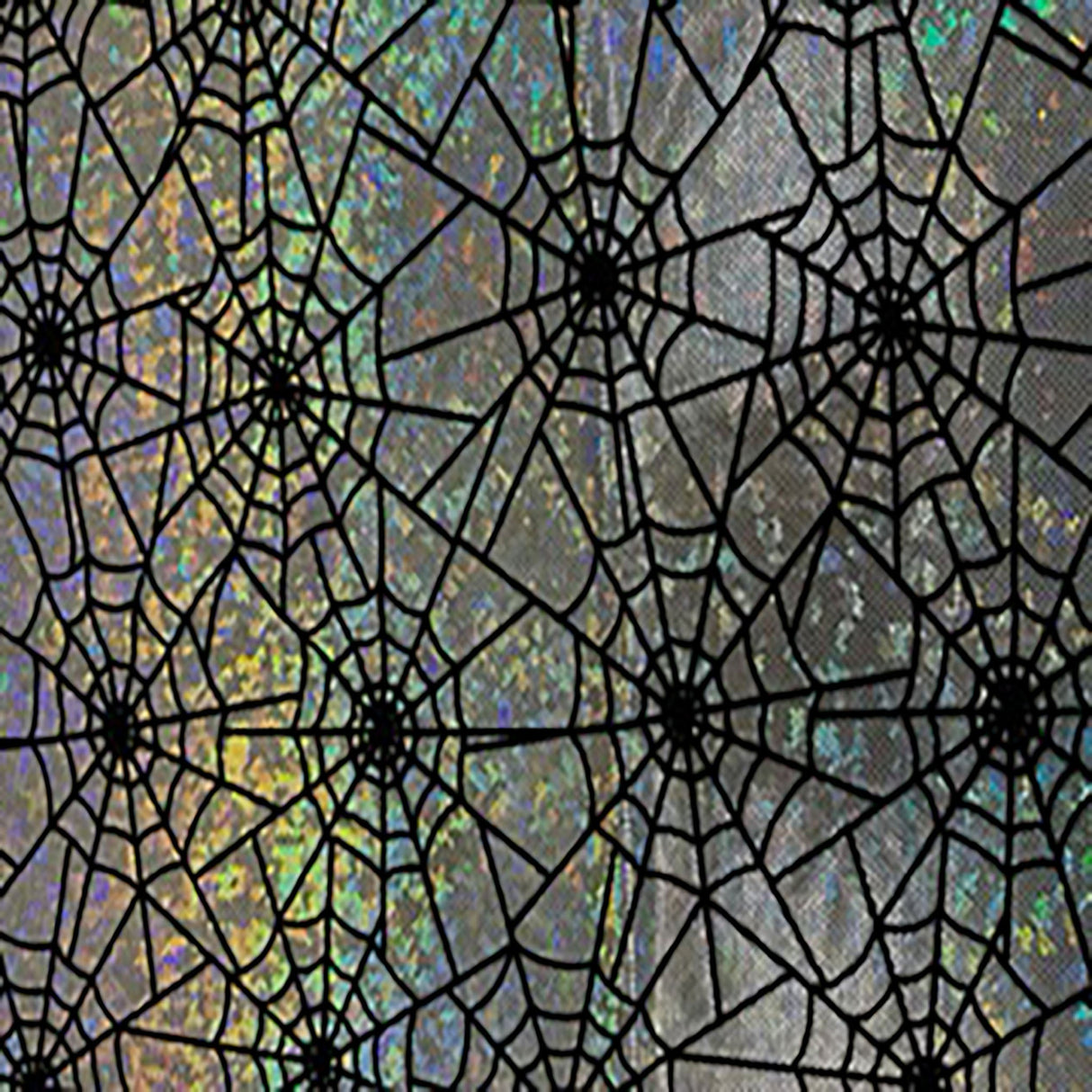 Nylon Spandex Spider Web Flocking Hologram Fabric